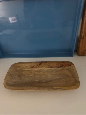 Natural Wood Decorative Tray Dough Bowl Dave & Jenny Better Homes Gardens Brown